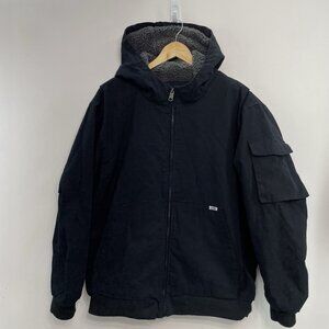 Lee Canvas Utility Work Jacket Sherpa Lined Barn Chore Heavyweight Black Mens XL